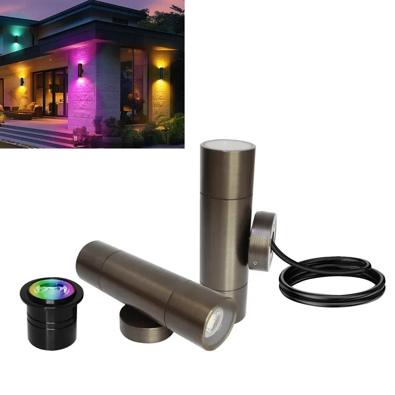Outdoor Lighting Wall - โคมไฟติดผนัง LED สำหรับภายนอกอาคาร ทำจากทองเหลืองทนทาน ดีไซน์กันน้ำ IP65