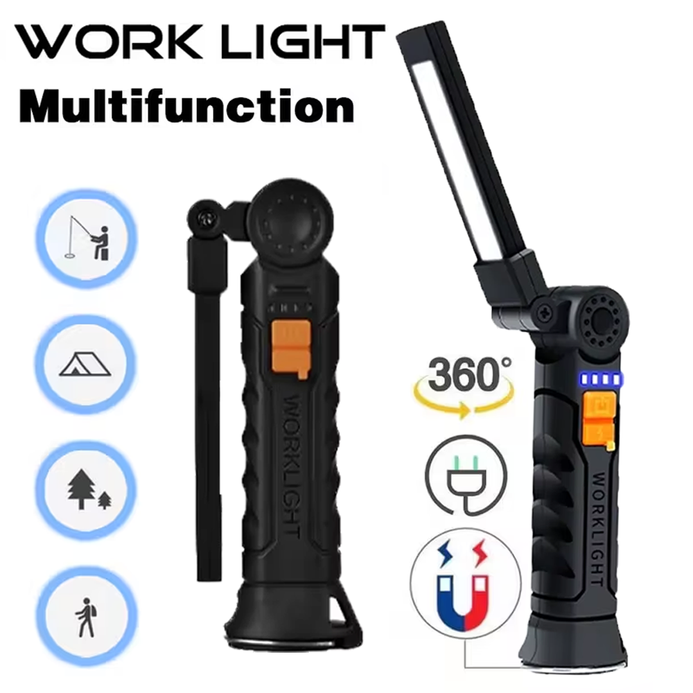 Outdoor Lighting Landscape - ไฟฉาย LED แบบพกพา COB ไฟฉายแบบชาร์จไฟได้ USB