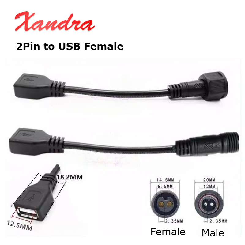 Outdoor Lighting Wire Connectors - สายแปลงไฟกันน้ำสำหรับภายนอกอาคาร แบบ 2 ขาต่อ USB ตัวเมีย