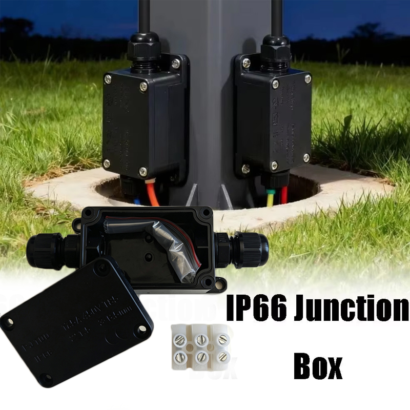 Outdoor Lighting Wire Connectors - 1 ชิ้น 2 ทางกันน้ำกลางแจ้ง IP66 สายไฟเชื่อมต่อสายไฟกล่องรวมสัญญาณพร้อมเทอร์มินัล
