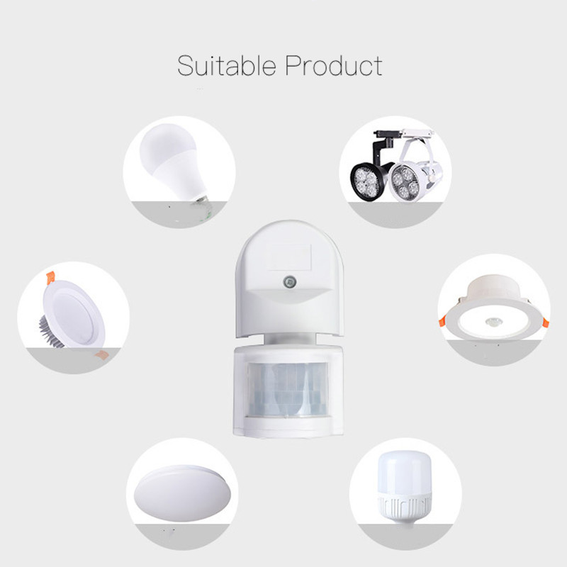 Outdoor Lighting Timer Switch - 180องศาหมุนกลางแจ้งจับเวลาสวิทช์220V Motion Detector Motion Sensor อินฟราเรดอัตโนมัติ