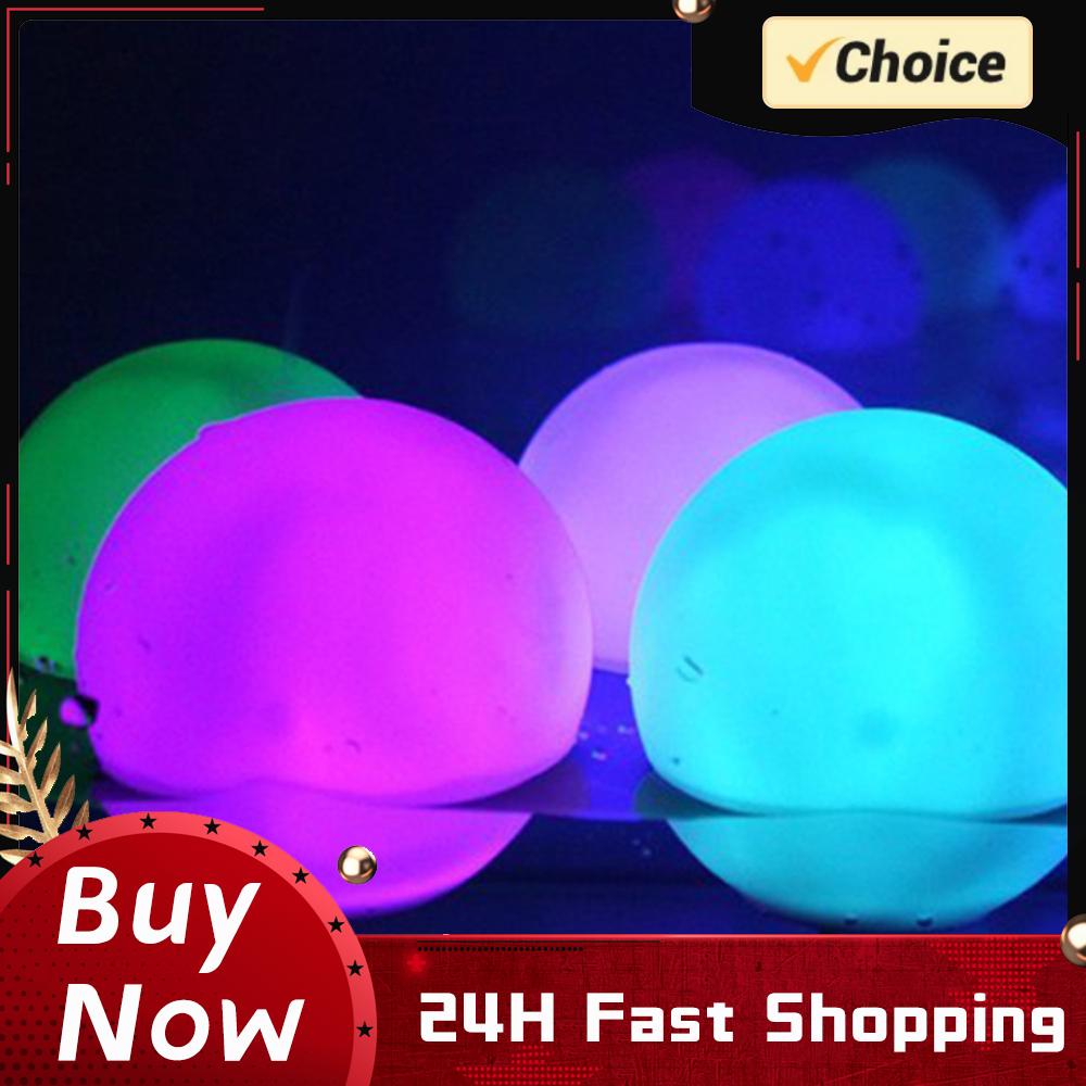 Outdoor Lighting Around Pool - ลูกบอลเป่าลม LED ควบคุมด้วยรีโมท ลูกบอลเด้งดึ๋งเรืองแสง 16 สี