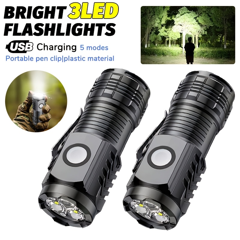 Outdoor Lighting Brands - ไฟฉายพกพาขนาดเล็กแบบ LED พลังสูง ใช้ได้ที่ปลายนิ้ว กันน้ำ เหมาะสำหรับเดินป่า