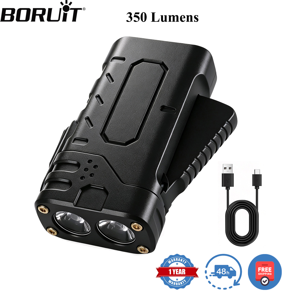 Outdoor Lighting Brands - BORUIiT ไฟฉาย LED แบบหมุนมือ EDC ชาร์จไฟผ่าน