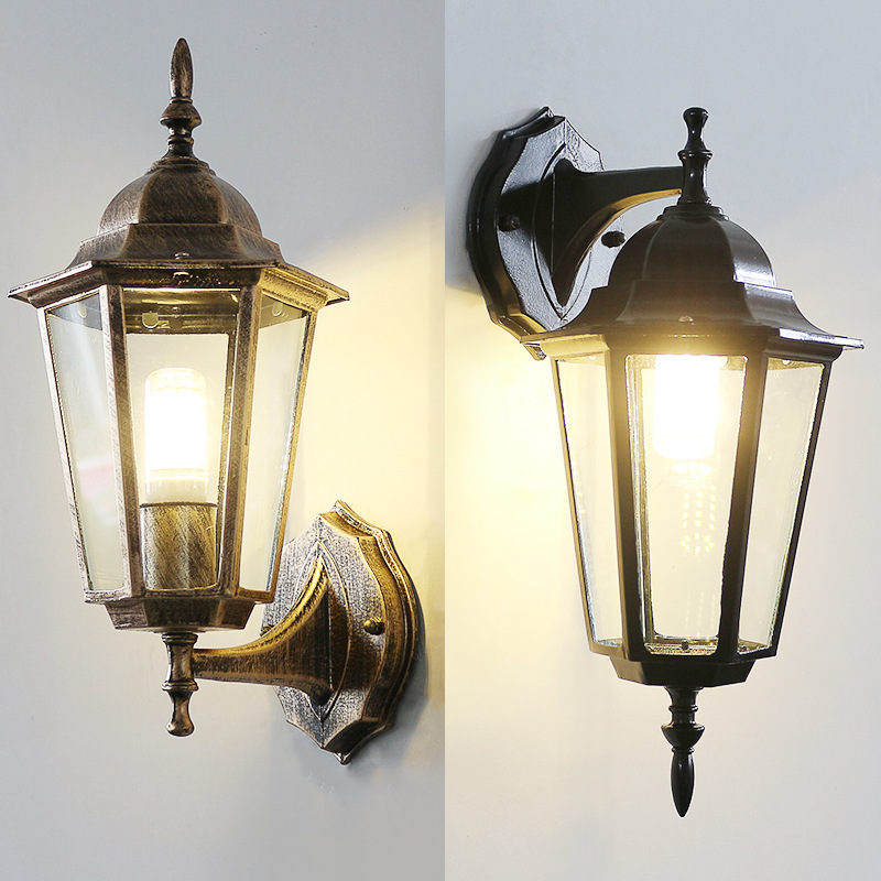 Outdoor Lighting Wall Mount - ยุโรปสไตล์ Retro LED โคมไฟติดผนังโคมไฟกันน้ํากลางแจ้ง Villa Garden