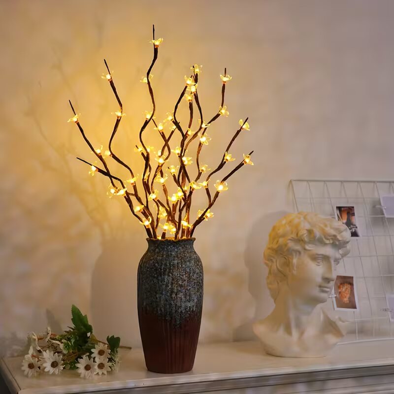 Outdoor Lighting Battery Powered - ไฟต้นซากุระ 20 LED 1/2 ชิ้น สำหรับตกแต่งบ้านทั้งภายในและภายนอกอาคาร