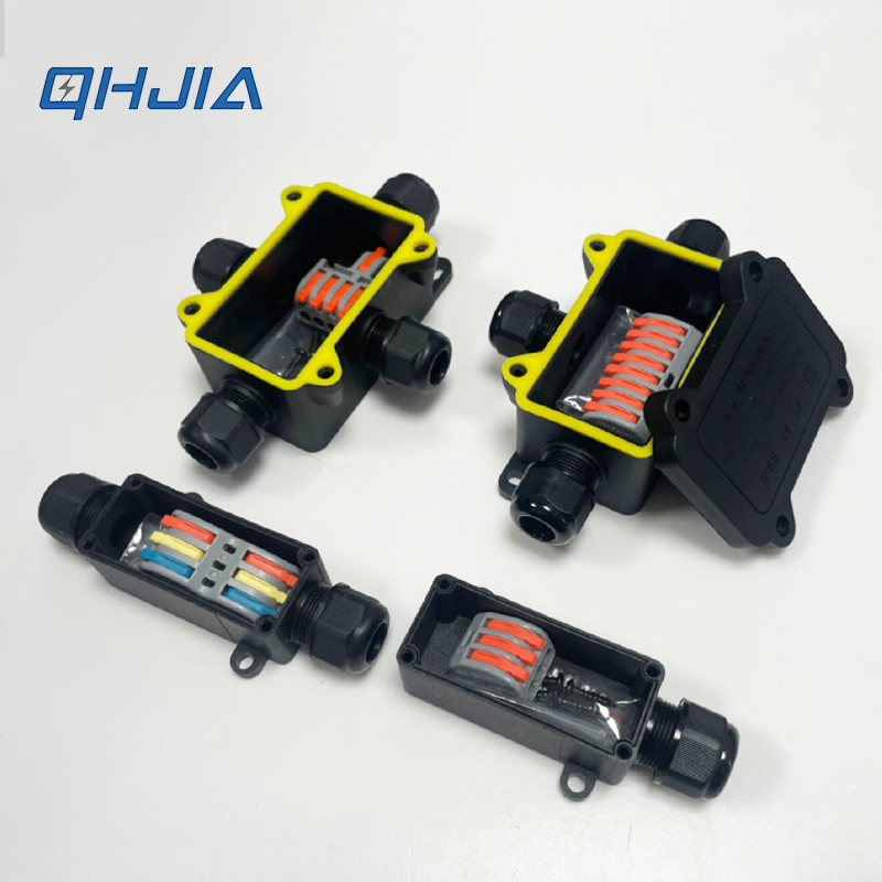 Outdoor Lighting Wire Connectors - กล่องต่อสายไฟกันน้ำ IP68 PA66 พร้อมขั้วต่อสายไฟแบบเร็ว สำหรับเชื่อมต่อสายไฟฟ้าภายนอกอาคาร ใช้กับไฟสวน
