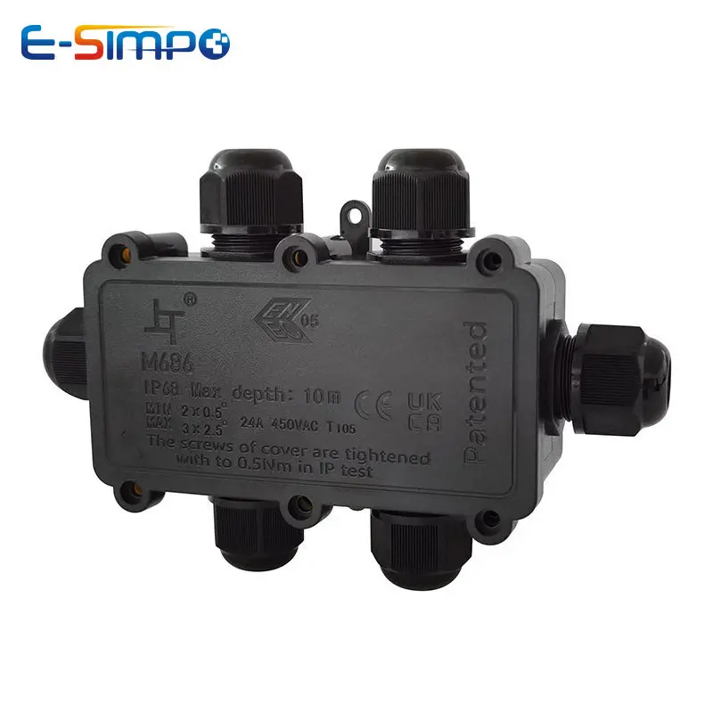 Outdoor Lighting Wire Connectors - 6Way 1IN5Out IP68ใต้น้ำสายไฟกล่องเชื่อมต่อ4-11มม.LED โคมไฟภายนอกกลางแจ้งลวดสายไฟกันน้ำตัวเชื่อมต่อ