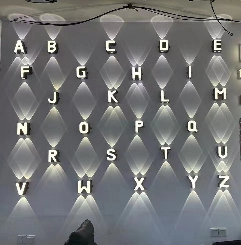 Outdoor Lighting Wall - ไฟติดผนังกันน้ำกลางแจ้ง IP65 ไฟตกแต่งภายในบ้าน ตกแต่งร้านค้า ร้านอาหาร ตัวอักษร