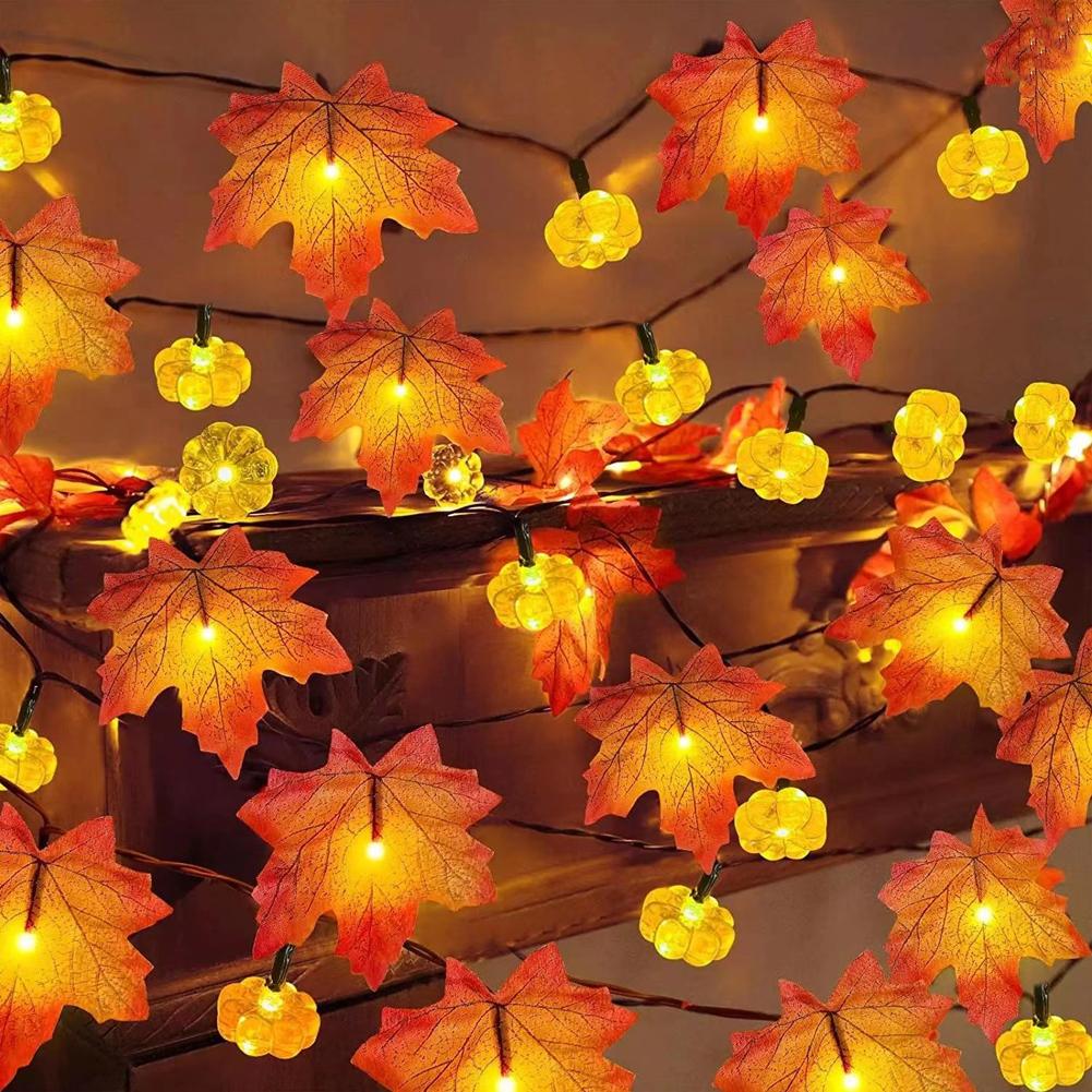 ไฟประดับรูปใบเมเปิลและฟักทองแบ - Outdoor Lighting Battery Operated บทวิจารณ์และราคา