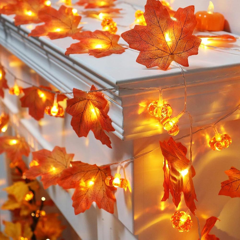 ไฟประดับรูปใบเมเปิลและฟักทองแบ - Outdoor Lighting Battery Operated บทวิจารณ์และราคา