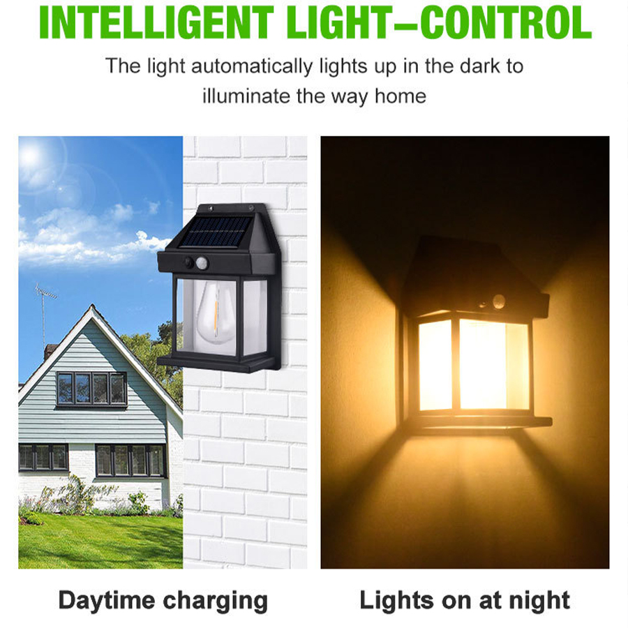 ไฟติดผนังพลังงานแสงอาทิตย์กลาง - Outdoor Lighting On Fence บทวิจารณ์และราคา