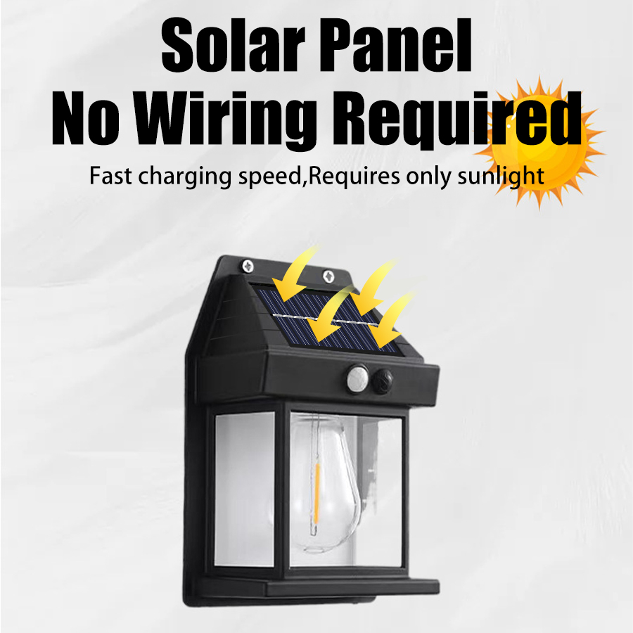 ไฟติดผนังพลังงานแสงอาทิตย์กลาง - Outdoor Lighting On Fence บทวิจารณ์และราคา