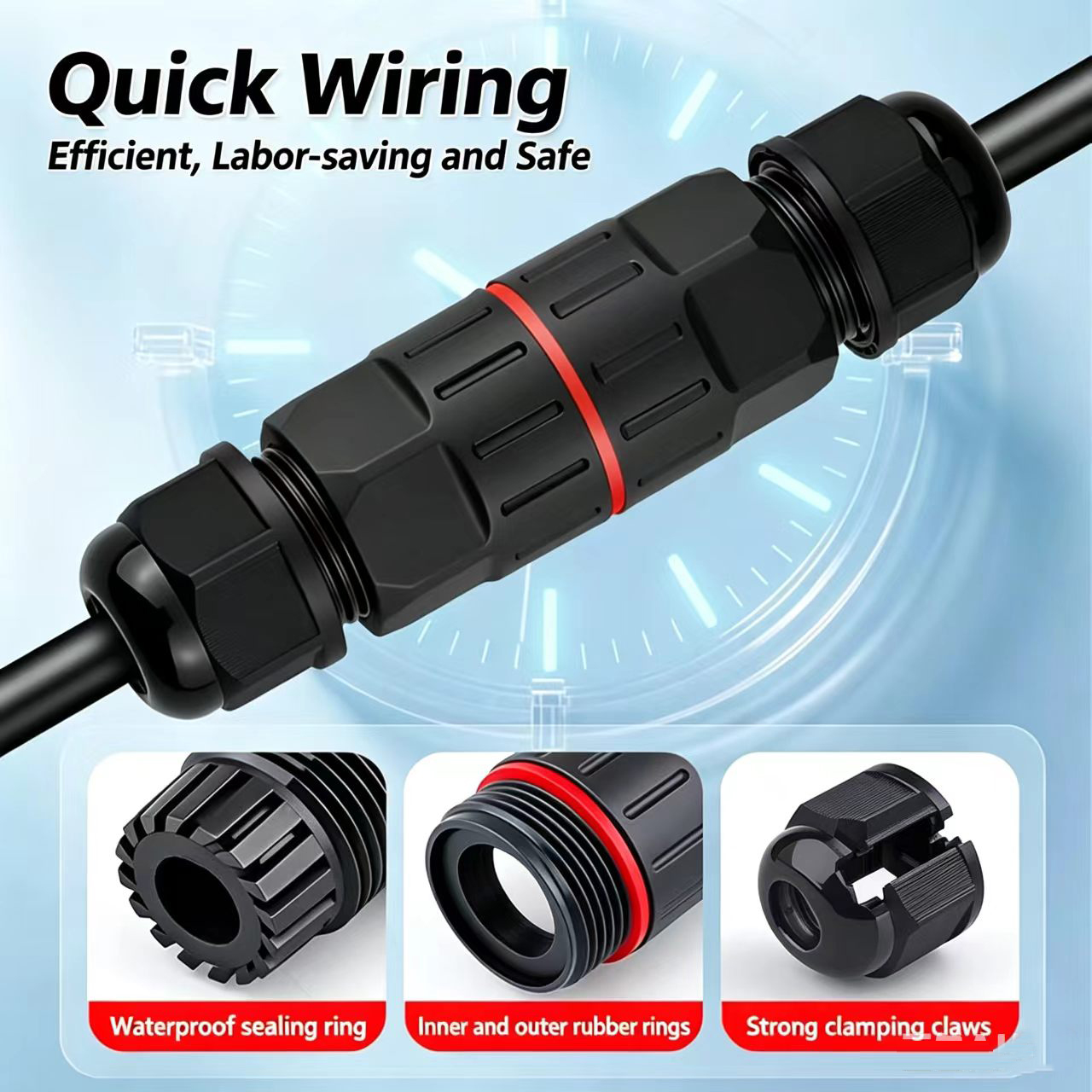 ขั้วต่อสายไฟ 2 ขา 3 ขา 1 ชิ้น  - Outdoor Lighting Wire Connectors บทวิจารณ์และราคา