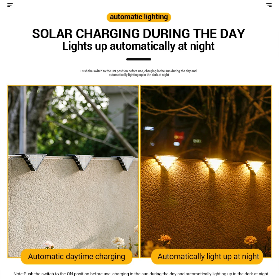 1/2/4PCS พลังงานแสงอาทิตย์ดาดฟ - Outdoor Lighting On Fence บทวิจารณ์และราคา