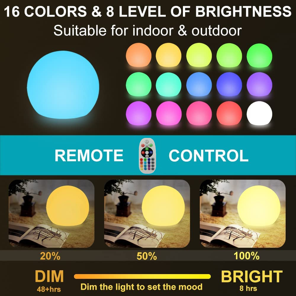 LED เรืองแสง Ball Light สําหรั - Outdoor Lighting Brands บทวิจารณ์และราคา
