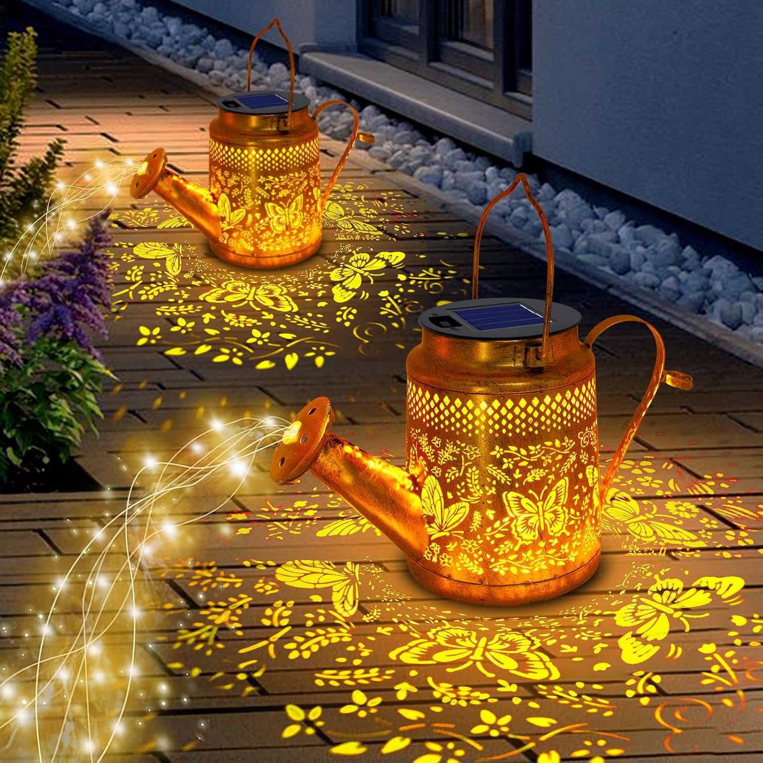 ชุดไฟรูปทรงบัวรดน้ำพลังงานแสงอ - Solar Lantern Hanging บทวิจารณ์และราคา