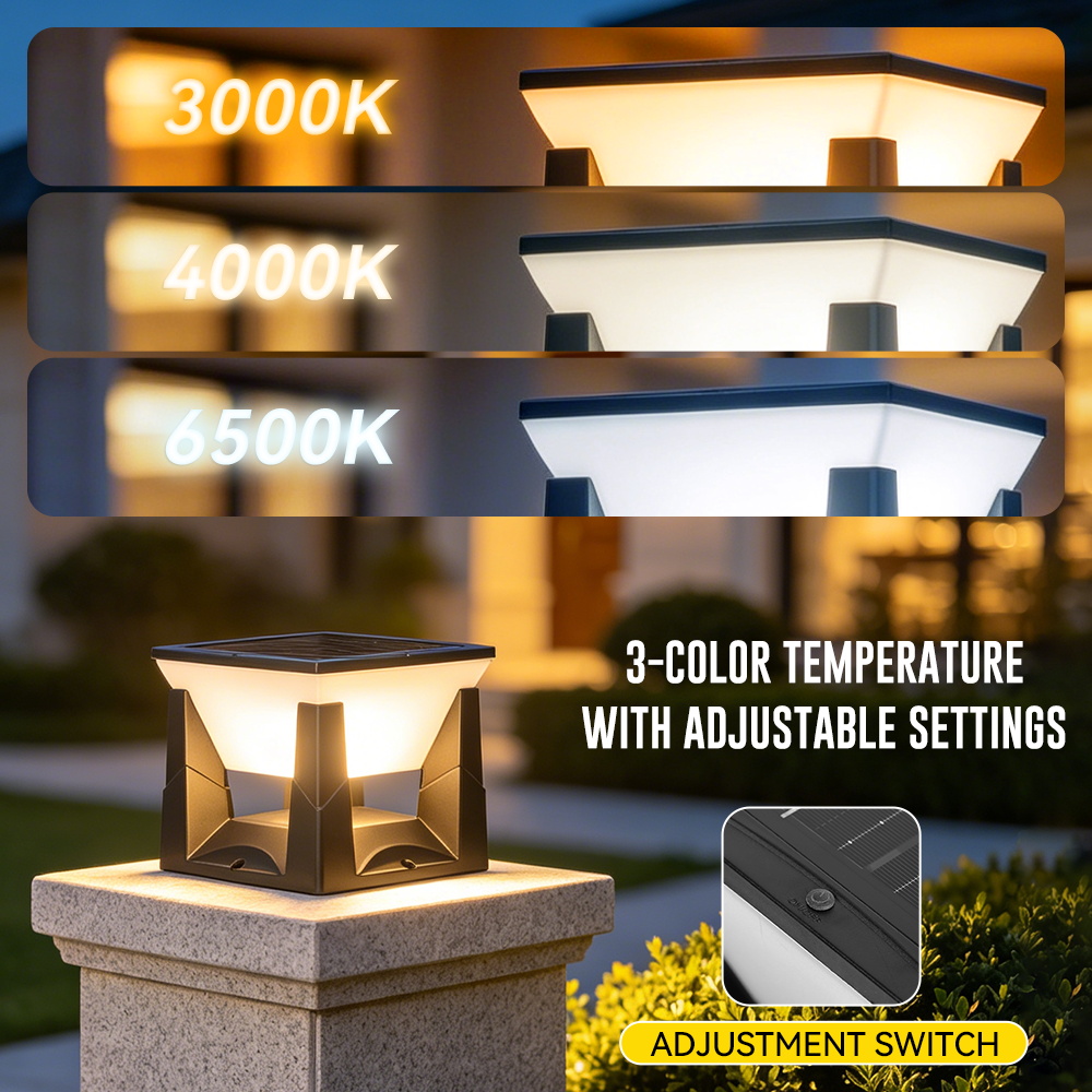 ไฟเสาโซลาร์ 3 สี IP65 กันน้ำ ไ - Outdoor Lighting On Fence บทวิจารณ์และราคา