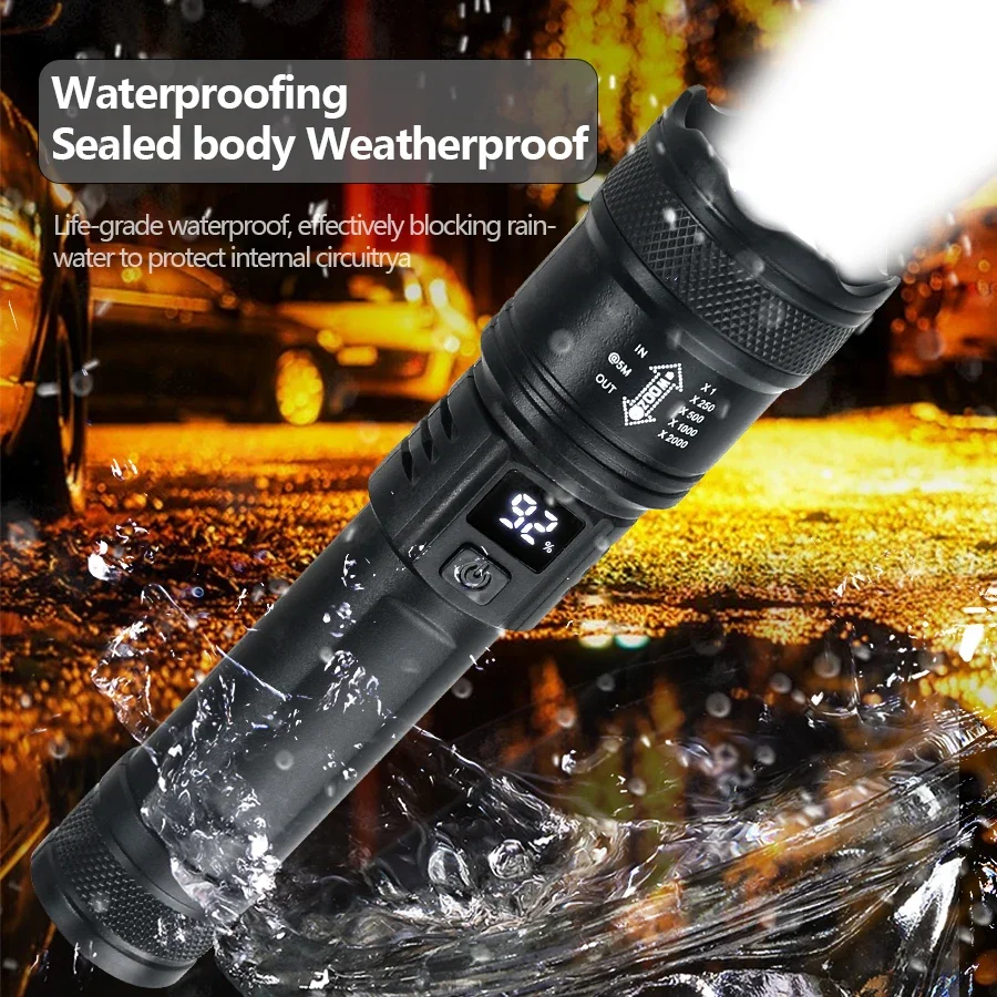 ไฟฉาย LED ทรงพลัง9900LM ไฟฉาย  - Outdoor Lighting Battery Powered บทวิจารณ์และราคา