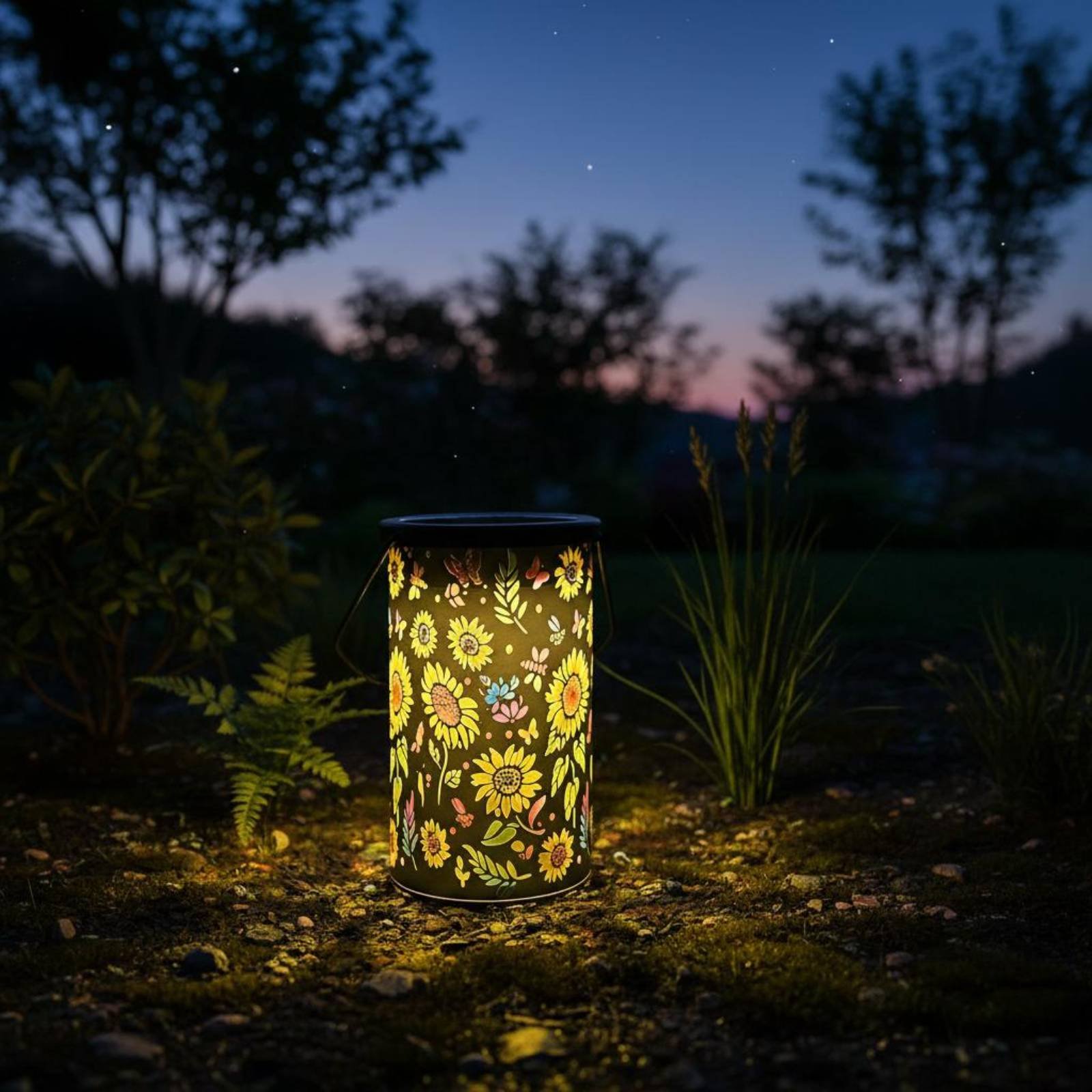 โคมไฟลายดอกไม้ ดีไซน์วินเทจ โค - Outdoor Lighting Battery Powered บทวิจารณ์และราคา