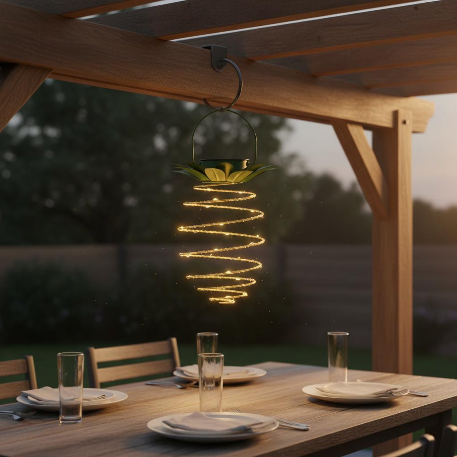 โคมไฟพลังงานแสงอาทิตย์รูปสับปะ - Outdoor Lighting Battery Powered บทวิจารณ์และราคา