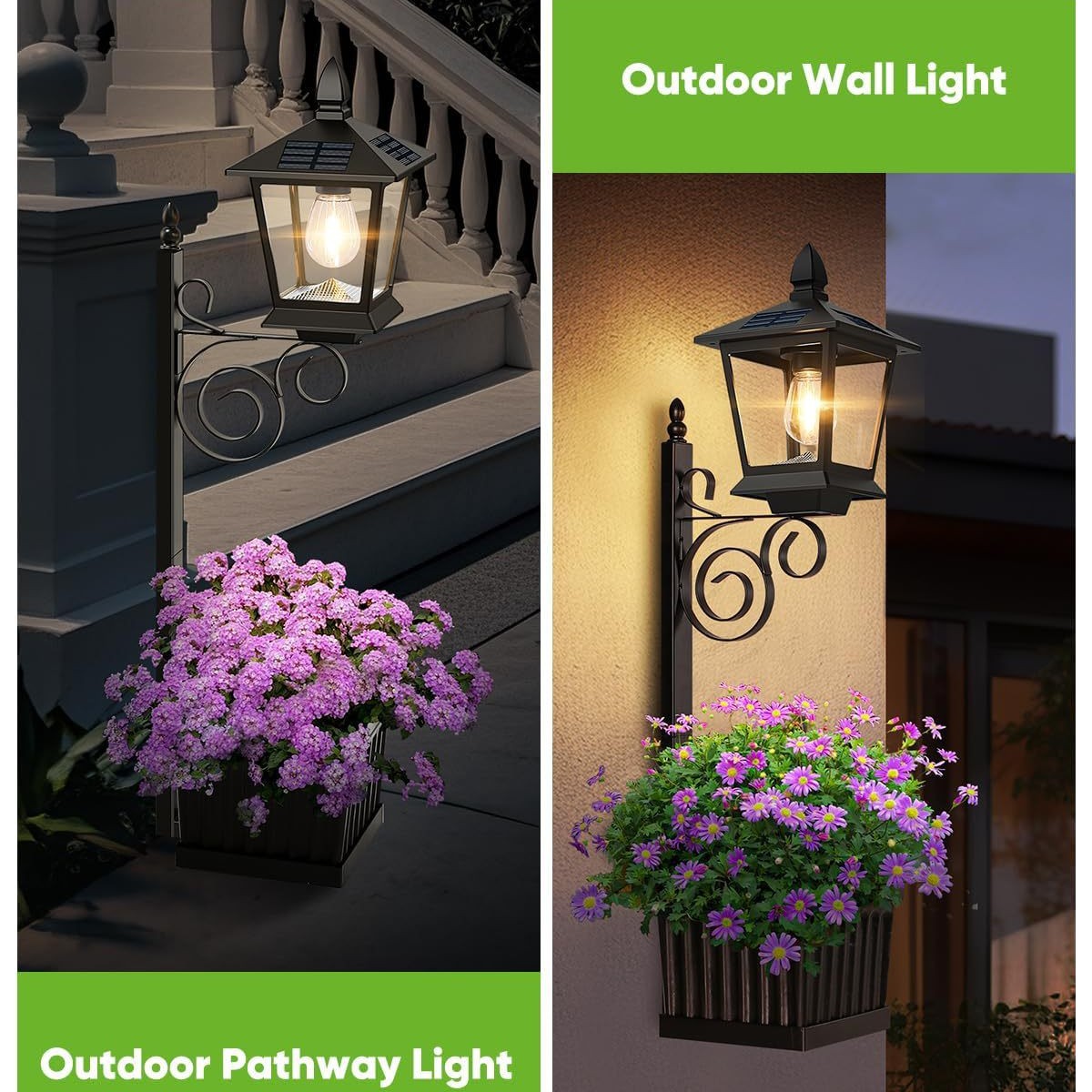 โคมไฟพลังงานแสงอาทิตย์ 2 in 1  - Outdoor Lighting Wall บทวิจารณ์และราคา