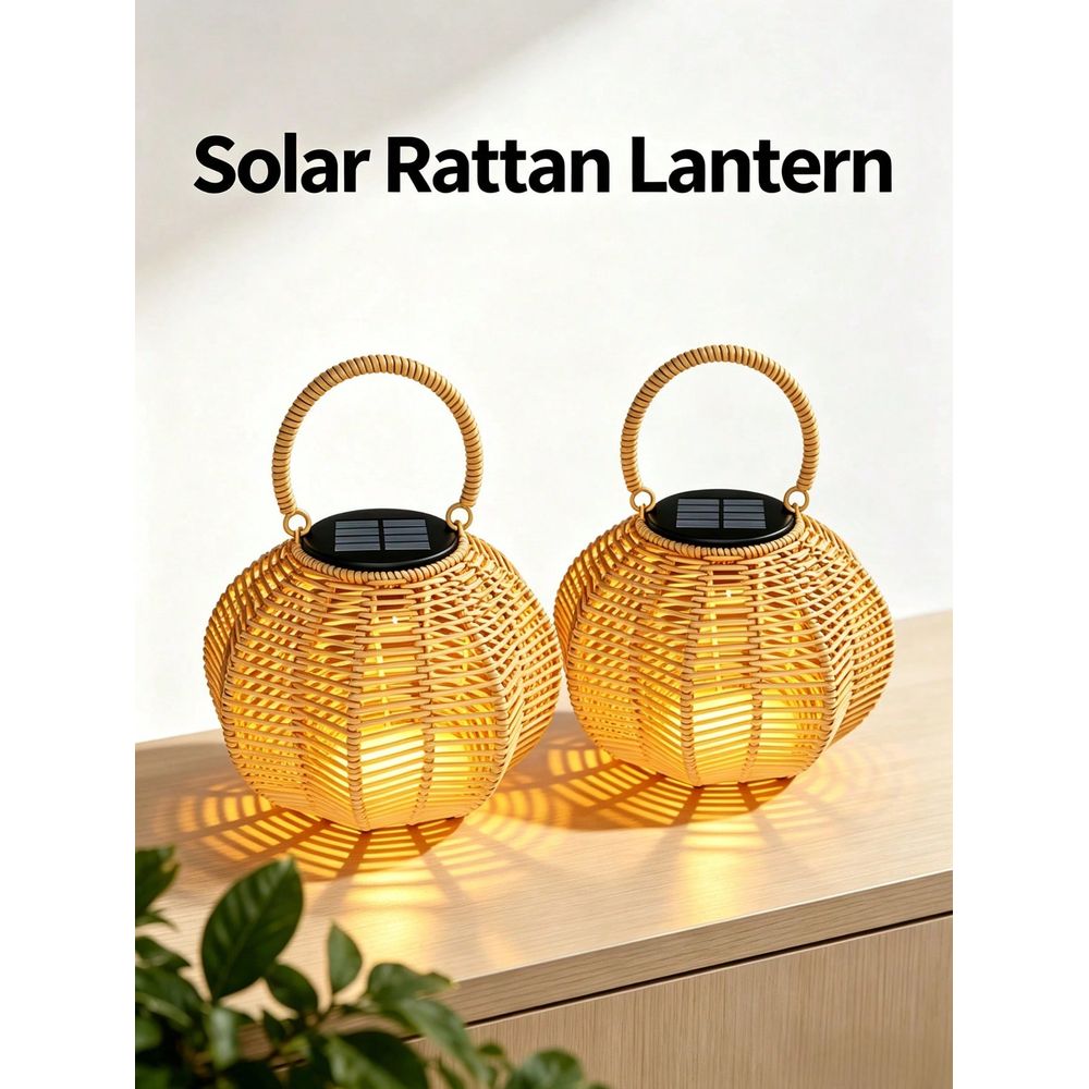 โคมไฟพลังงานแสงอาทิตย์แบบหวายส - Solar Lantern Hanging บทวิจารณ์และราคา