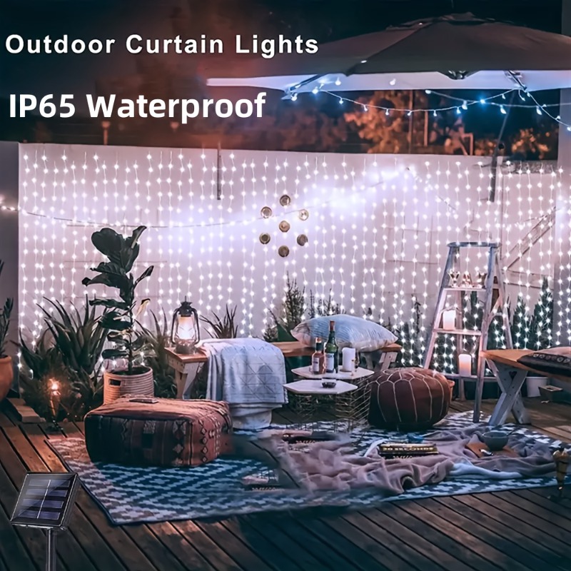 พลังงานแสงอาทิตย์ผ้าม่านLights - Outdoor Lighting On Fence บทวิจารณ์และราคา