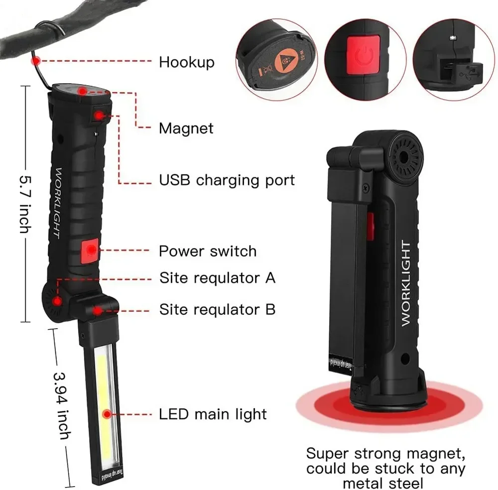 ไฟฉาย LED COB แบบชาร์จไฟได้ผ่า - Outdoor Lighting Landscape บทวิจารณ์และราคา