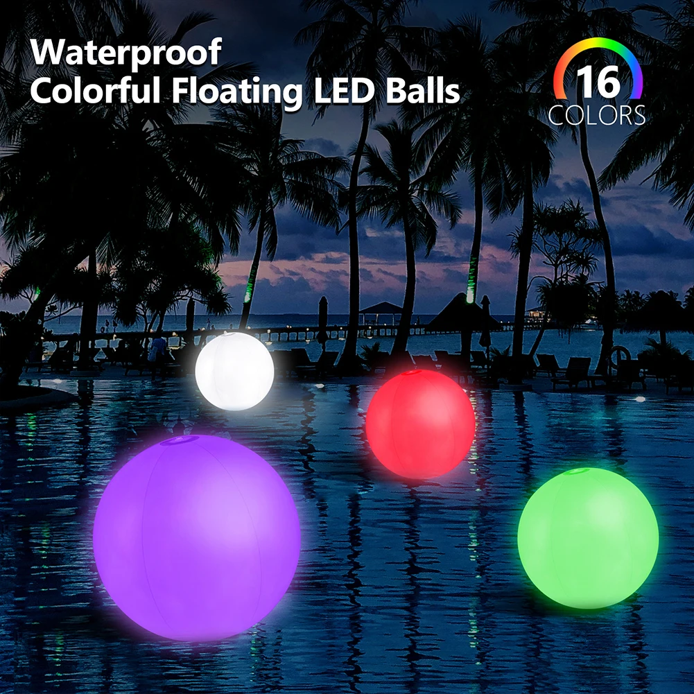 ลูกบอลชายหาดเป่าลม 16 สี พร้อม - Outdoor Lighting Around Pool บทวิจารณ์และราคา
